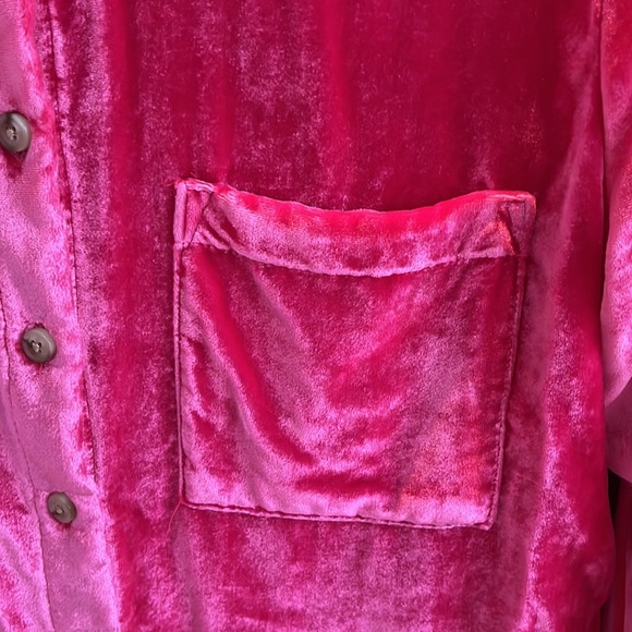 Pilcro Mara Relaxed Velvet Hip Boho Buttondown Brand New Size 4 Small - Picture 8 of 14